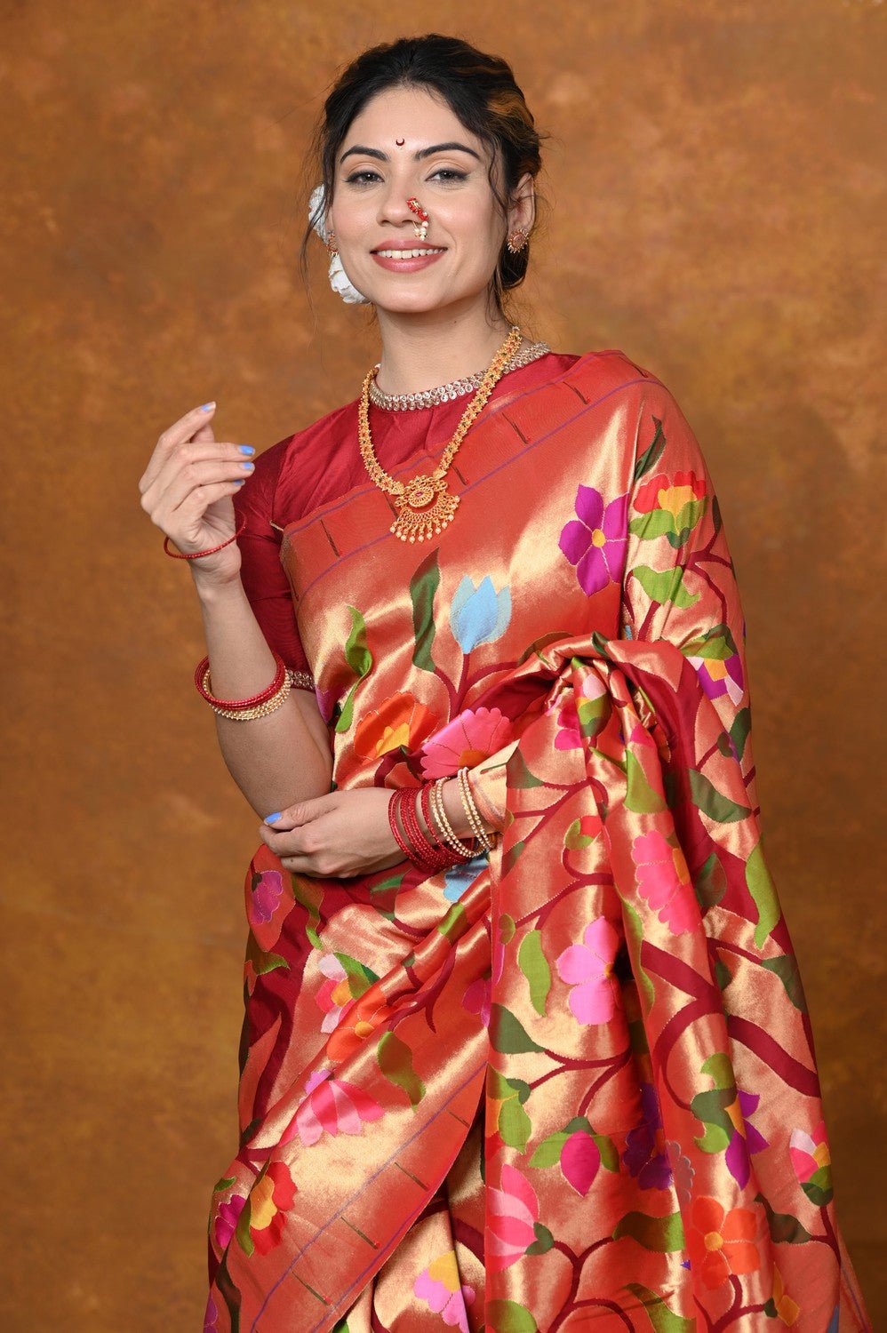 Royal Floral Silk Saree Collection