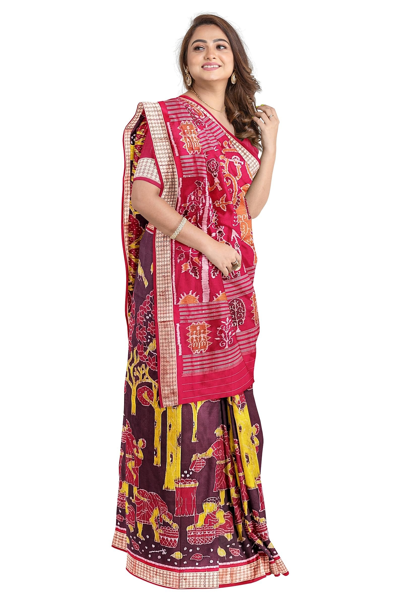 Vibrant Traditional Printed Saree
