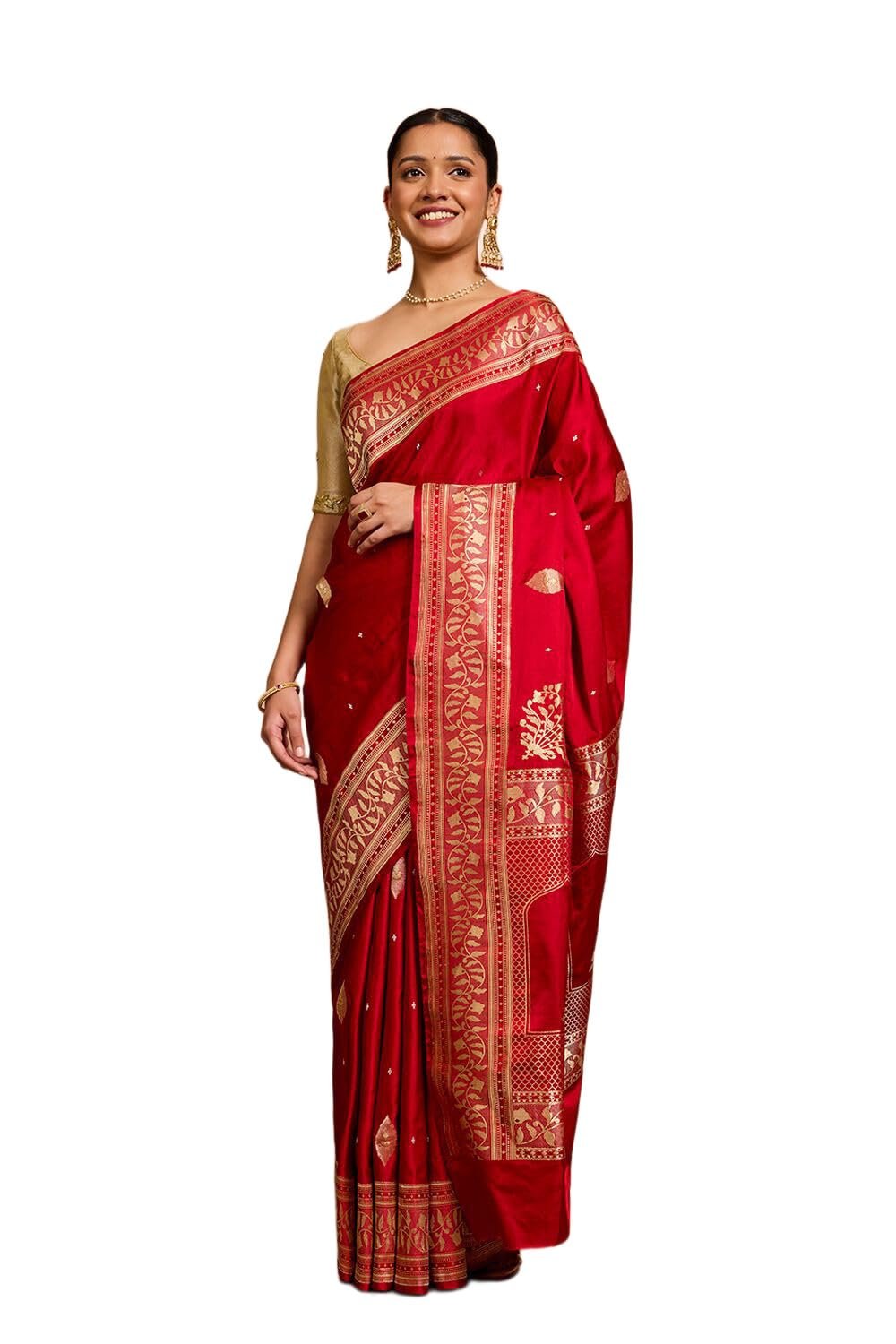Premium Red Banarasi Saree
