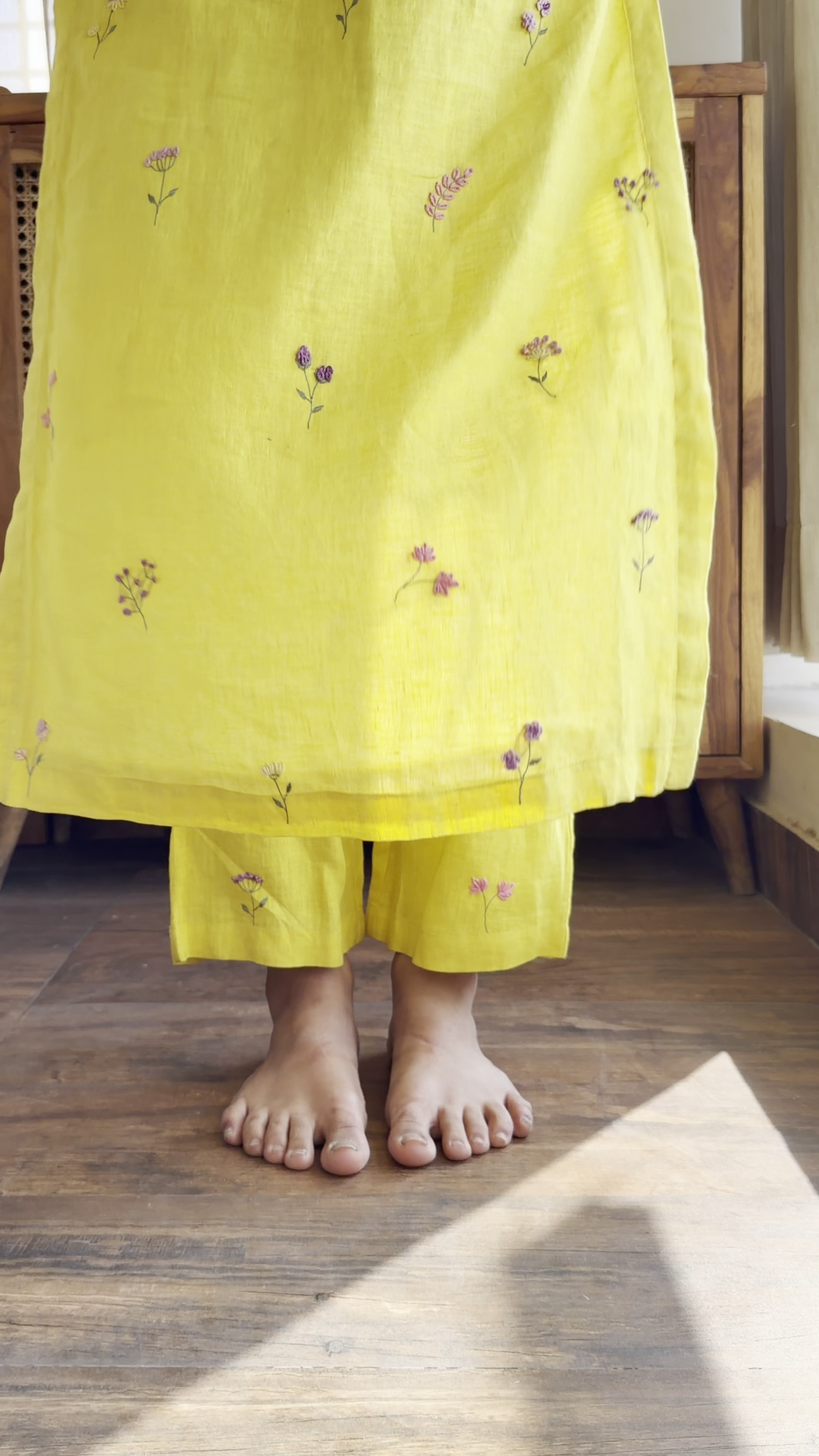 Sunny Yellow Floral Suit Set