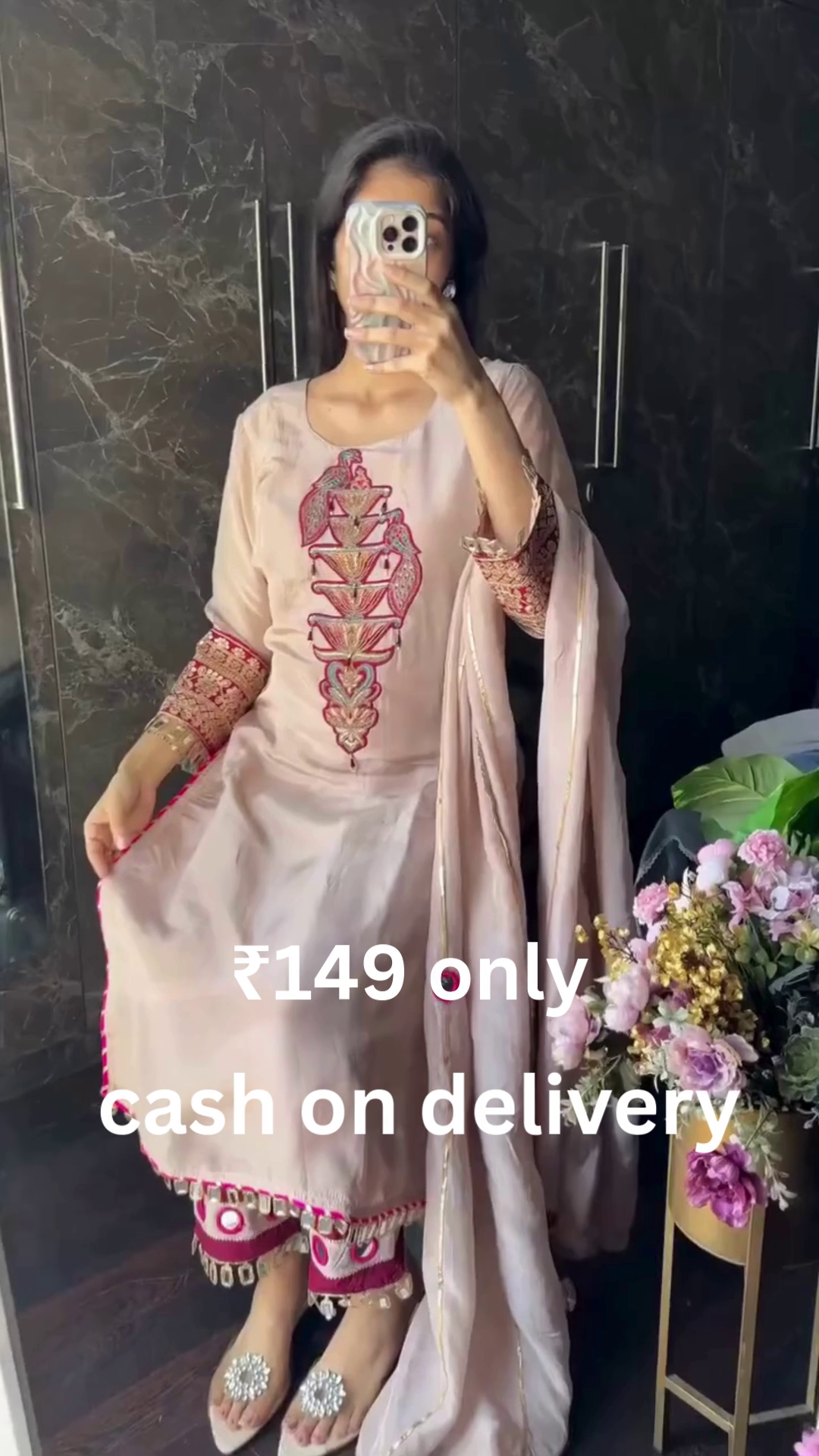 Stylish Pink Festive Suit